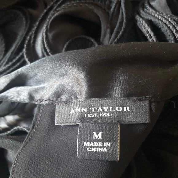 EUC Ann Taylor Ruffled Silk Sleeveless Tunic Top M - Picture 4 of 5